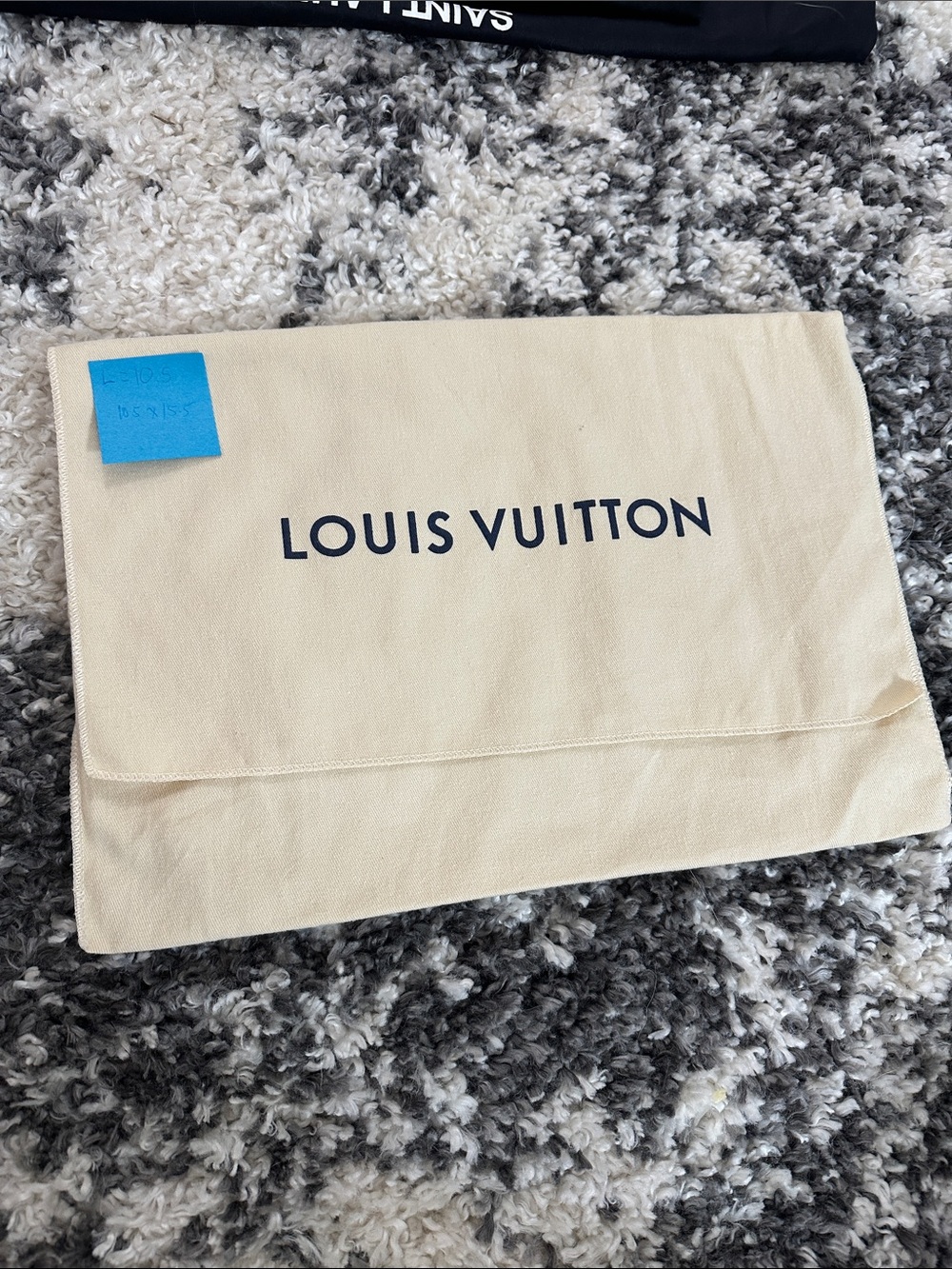 Louis Vuitton Cream Canvas Logo Dust Pouch